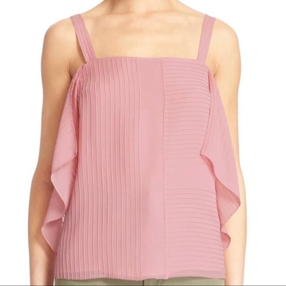 Tory Burch Pink Silk Sleeveless Blouse Size 4 - Picture 1 of 15